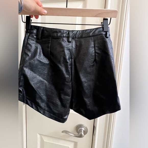 Princess Polly High Rise Leather Shorts - Picture 2 of 2